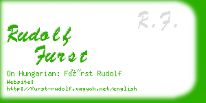 rudolf furst business card